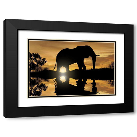 Calming Walk 1 Black Modern Wood Framed Art Print with Double Matting by Prime, Marcus