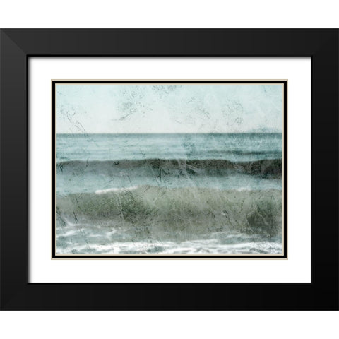 Distressed Ocean 1 Black Modern Wood Framed Art Print with Double Matting by Prime, Marcus