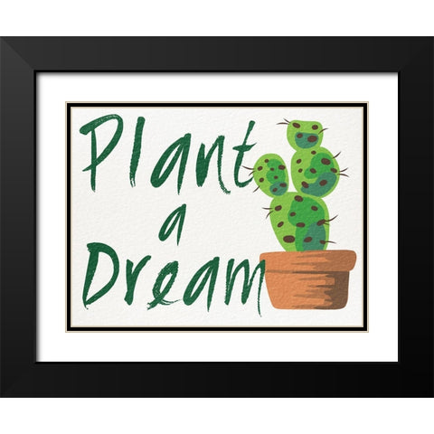 Plant A Dream 1 Black Modern Wood Framed Art Print with Double Matting by Prime, Marcus