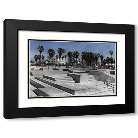 Venice Skating 1 Black Modern Wood Framed Art Print with Double Matting by Prime, Marcus