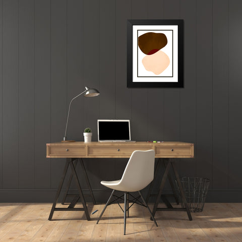 Rubbing Rocks 1 Black Modern Wood Framed Art Print with Double Matting by Prime, Marcus