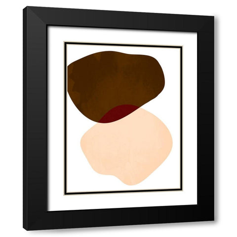Rubbing Rocks 1 Black Modern Wood Framed Art Print with Double Matting by Prime, Marcus