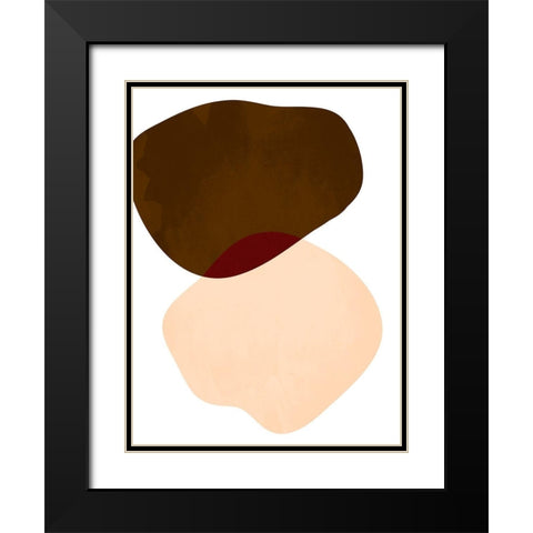 Rubbing Rocks 1 Black Modern Wood Framed Art Print with Double Matting by Prime, Marcus