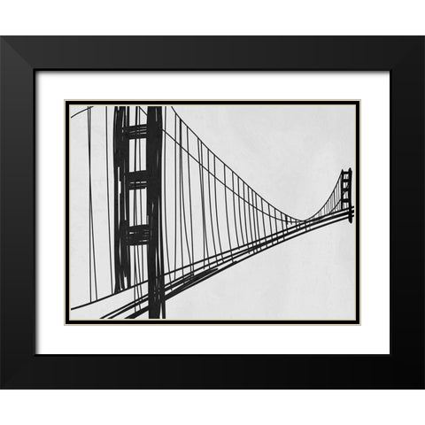 Bridge Heights Black Modern Wood Framed Art Print with Double Matting by Prime, Marcus