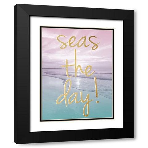 Seas The Day Black Modern Wood Framed Art Print with Double Matting by Prime, Marcus