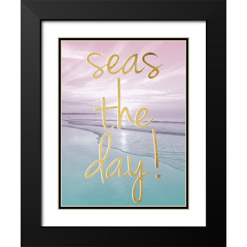 Seas The Day Black Modern Wood Framed Art Print with Double Matting by Prime, Marcus