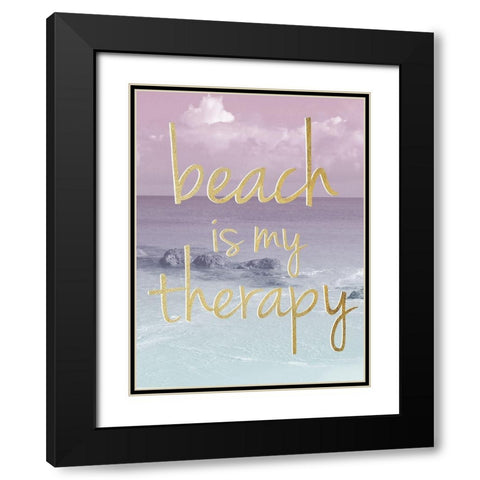Beach Therapy Black Modern Wood Framed Art Print with Double Matting by Prime, Marcus