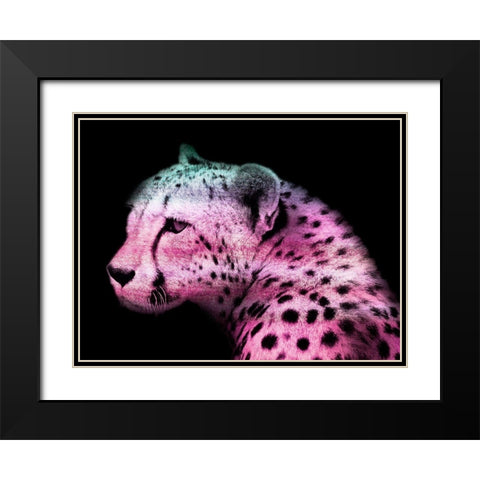 Fun Cheetah 1 Black Modern Wood Framed Art Print with Double Matting by Prime, Marcus