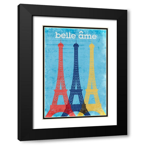 Belle Ame Paris Black Modern Wood Framed Art Print with Double Matting by Prime, Marcus