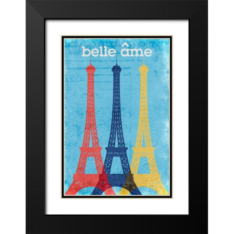 Belle Ame Paris Black Modern Wood Framed Art Print with Double Matting by Prime, Marcus
