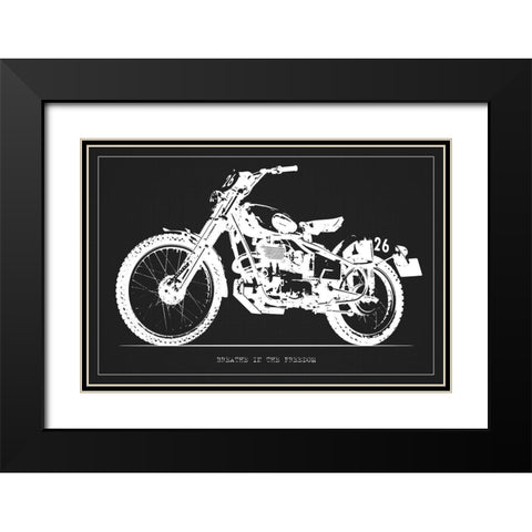 Breathing Freedom Black Modern Wood Framed Art Print with Double Matting by Prime, Marcus