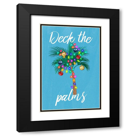 Deck The Palms Black Modern Wood Framed Art Print with Double Matting by Prime, Marcus