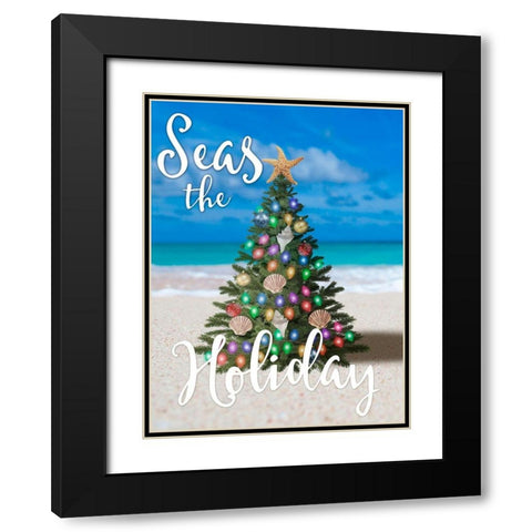 Salty Holiday 1 Black Modern Wood Framed Art Print with Double Matting by Prime, Marcus