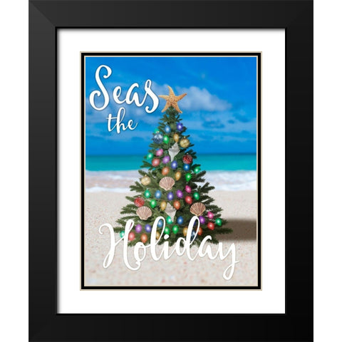 Salty Holiday 1 Black Modern Wood Framed Art Print with Double Matting by Prime, Marcus