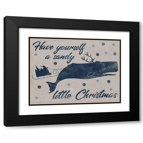 Sandy Christmas 1 Black Modern Wood Framed Art Print with Double Matting by Prime, Marcus