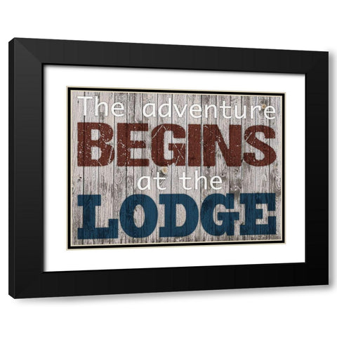 Adventure Lodge 1 Black Modern Wood Framed Art Print with Double Matting by Prime, Marcus