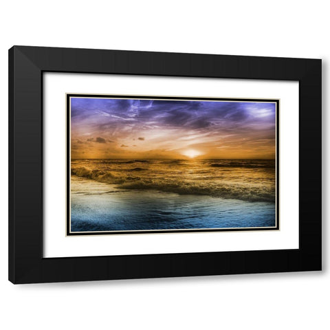 Striking Sunrise 1 Black Modern Wood Framed Art Print with Double Matting by Prime, Marcus