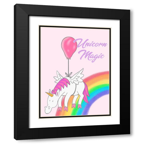 Unicorn Magic 1 Black Modern Wood Framed Art Print with Double Matting by Prime, Marcus