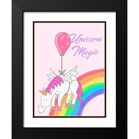 Unicorn Magic 1 Black Modern Wood Framed Art Print with Double Matting by Prime, Marcus