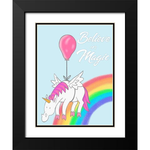 Believe In Magic 1 Black Modern Wood Framed Art Print with Double Matting by Prime, Marcus