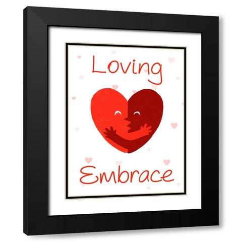 Loving Embrace 1 Black Modern Wood Framed Art Print with Double Matting by Prime, Marcus