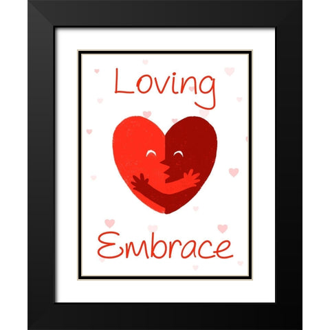 Loving Embrace 1 Black Modern Wood Framed Art Print with Double Matting by Prime, Marcus