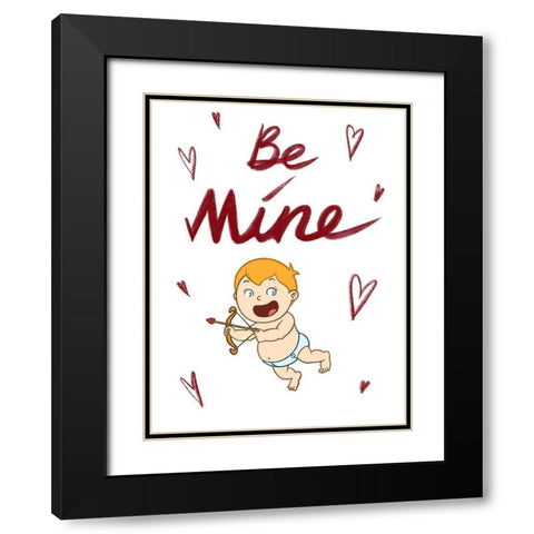Be Mine 1 Black Modern Wood Framed Art Print with Double Matting by Prime, Marcus