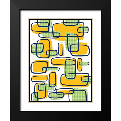 Squared Space 1 Black Modern Wood Framed Art Print with Double Matting by Prime, Marcus