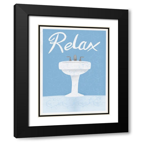 Relaxing Wash 1 Black Modern Wood Framed Art Print with Double Matting by Prime, Marcus