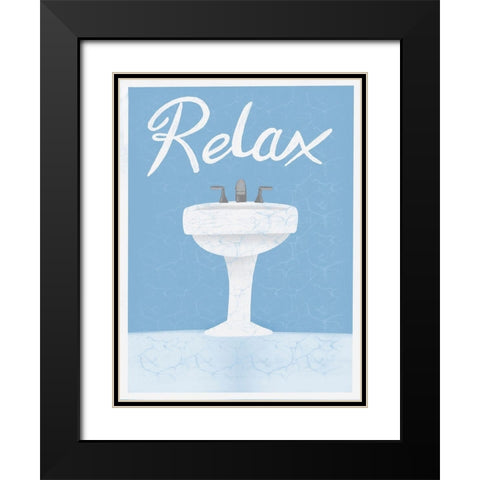 Relaxing Wash 1 Black Modern Wood Framed Art Print with Double Matting by Prime, Marcus