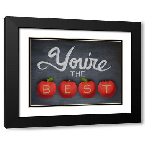 Best Teacher 1 Black Modern Wood Framed Art Print with Double Matting by Prime, Marcus