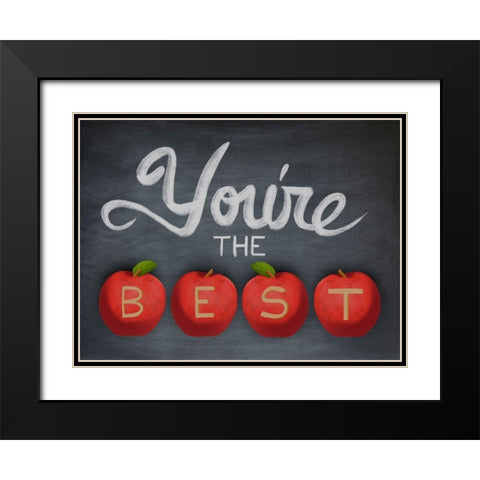 Best Teacher 1 Black Modern Wood Framed Art Print with Double Matting by Prime, Marcus