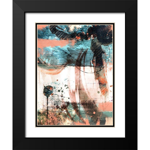 Coral Flared 1 Black Modern Wood Framed Art Print with Double Matting by Prime, Marcus