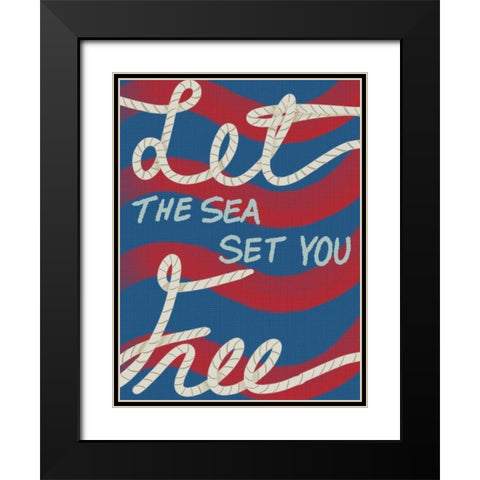 Sea Free 1 Black Modern Wood Framed Art Print with Double Matting by Prime, Marcus