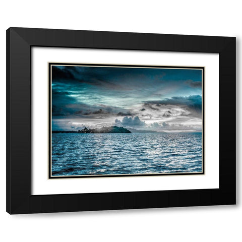Magestic Island 3 Black Modern Wood Framed Art Print with Double Matting by Prime, Marcus
