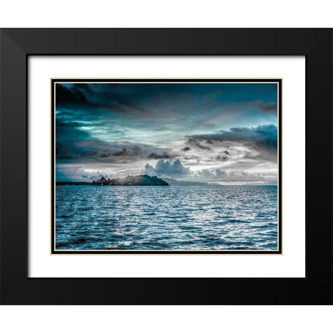 Magestic Island 3 Black Modern Wood Framed Art Print with Double Matting by Prime, Marcus