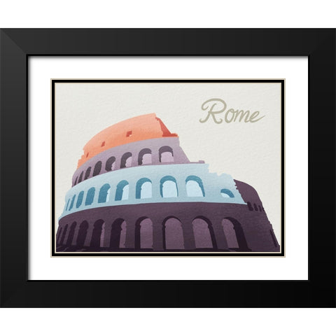 Colorful Rome 1 Black Modern Wood Framed Art Print with Double Matting by Prime, Marcus