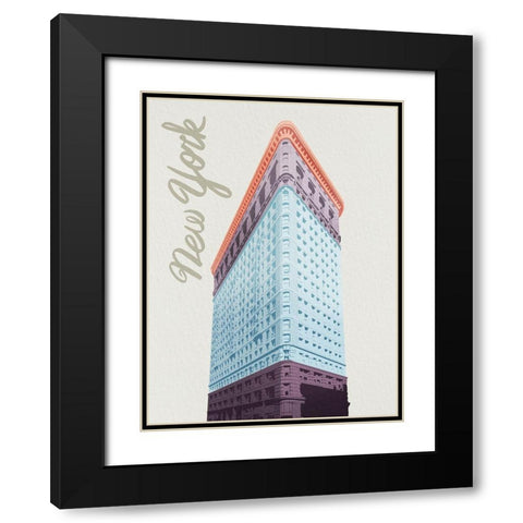 Colorful New York 1 Black Modern Wood Framed Art Print with Double Matting by Prime, Marcus