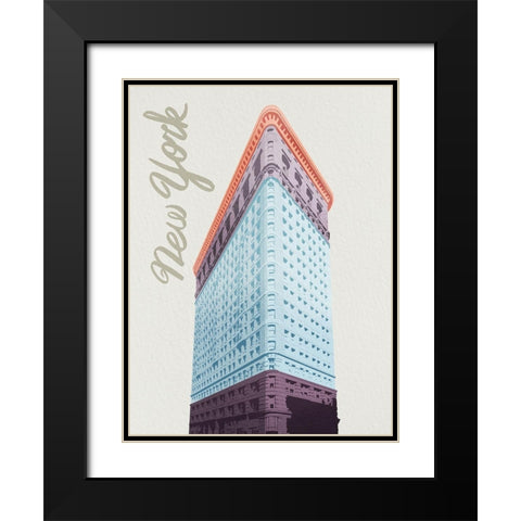 Colorful New York 1 Black Modern Wood Framed Art Print with Double Matting by Prime, Marcus