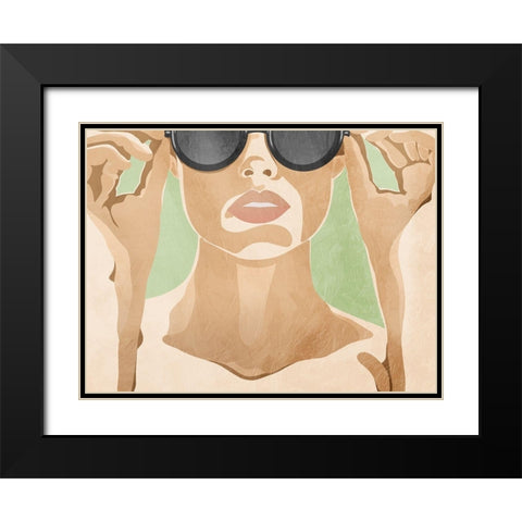 Sunkissed Beauty 1 Black Modern Wood Framed Art Print with Double Matting by Prime, Marcus