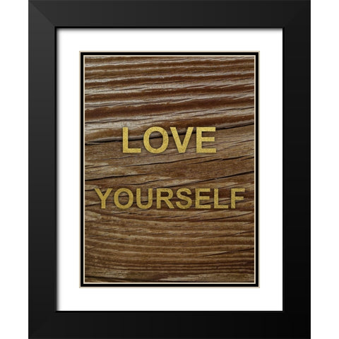 Love Yourself 1 Black Modern Wood Framed Art Print with Double Matting by Prime, Marcus