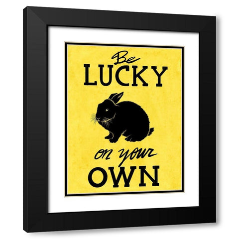 Be Lucky 1 Black Modern Wood Framed Art Print with Double Matting by Prime, Marcus