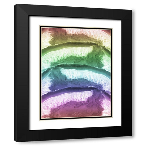 Upcycled Geod 1 Black Modern Wood Framed Art Print with Double Matting by Prime, Marcus