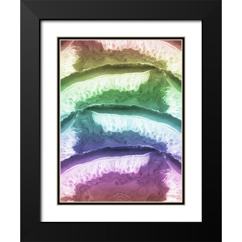 Upcycled Geod 1 Black Modern Wood Framed Art Print with Double Matting by Prime, Marcus