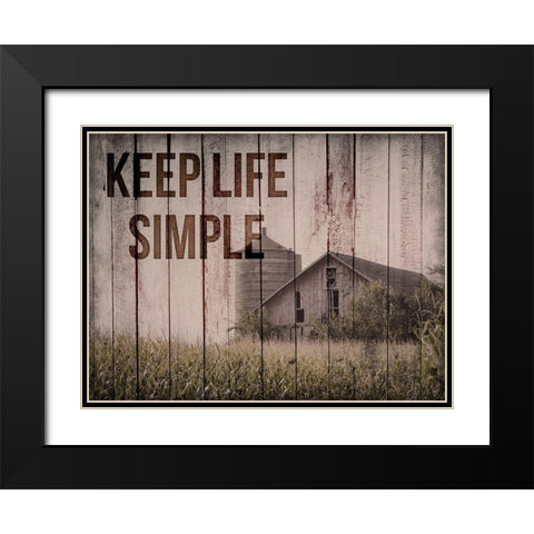Keep Life Simple 1 Black Modern Wood Framed Art Print with Double Matting by Prime, Marcus
