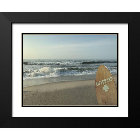 Lifeguard Watch Black Modern Wood Framed Art Print with Double Matting by Prime, Marcus