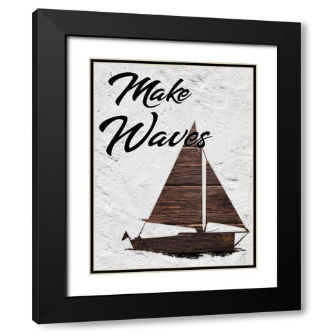 Make Waves 1 Black Modern Wood Framed Art Print with Double Matting by Prime, Marcus