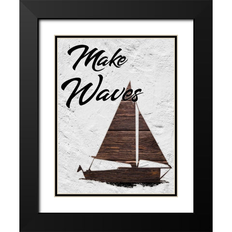 Make Waves 1 Black Modern Wood Framed Art Print with Double Matting by Prime, Marcus