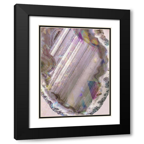 Pastels And Geods 1 Black Modern Wood Framed Art Print with Double Matting by Prime, Marcus