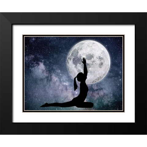 Lifting The Moon Black Modern Wood Framed Art Print with Double Matting by Prime, Marcus